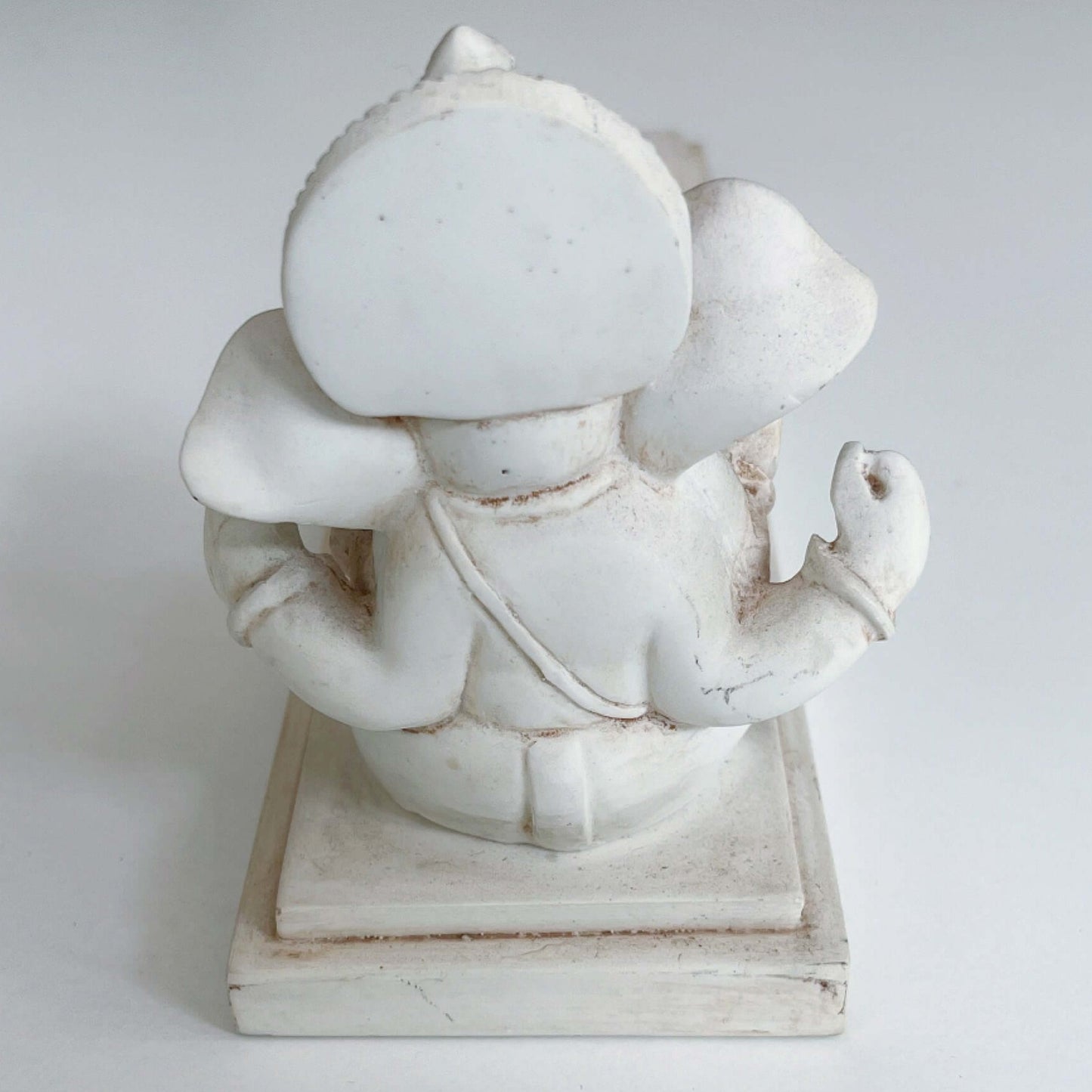 Back view of incense holder, showing the Ganesha from behind.
