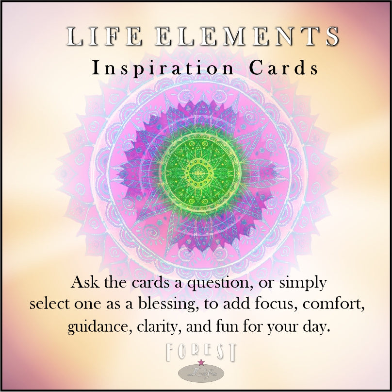 Description card with Mandala in the background.