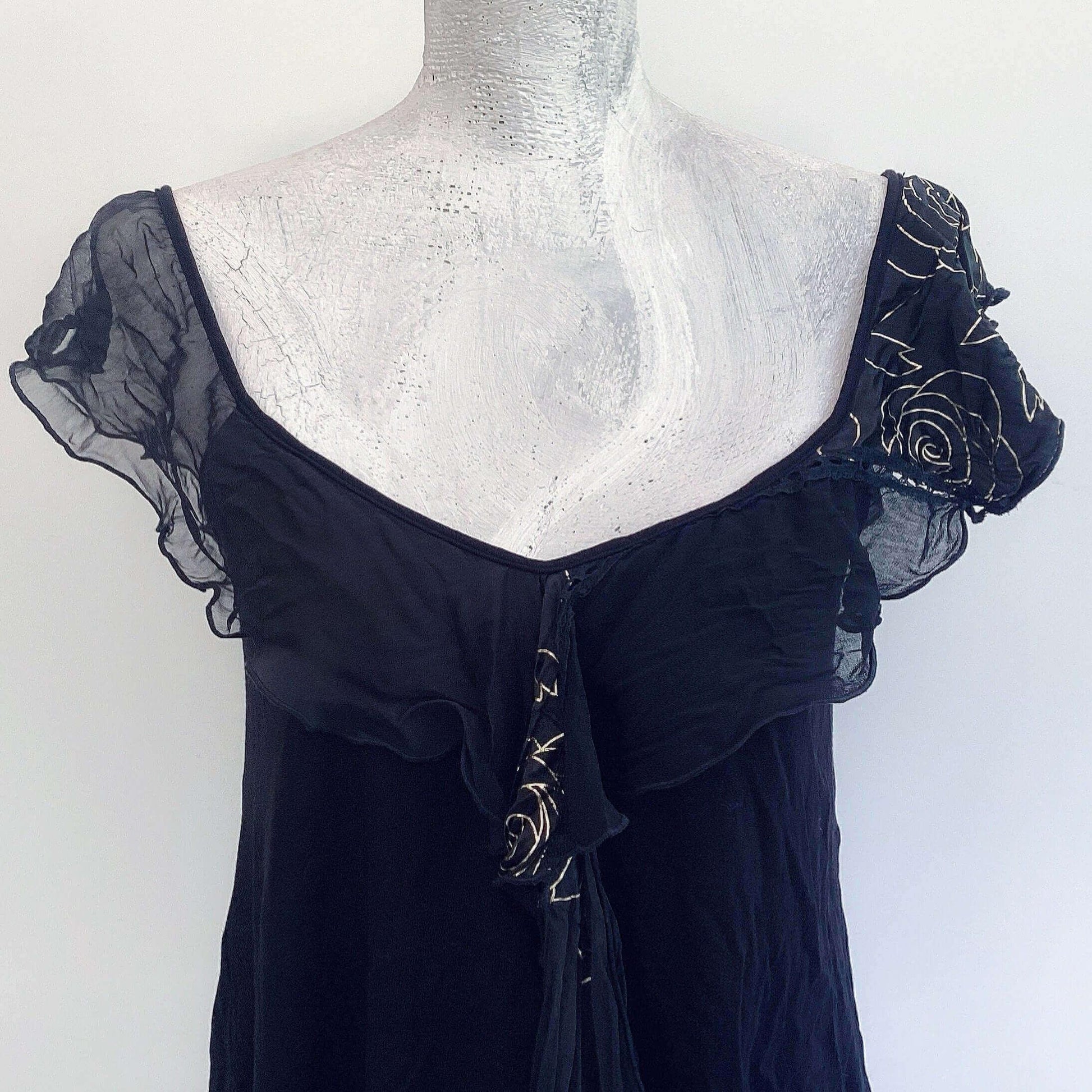 Angel Cami Viscose - Black Cocktail - Forest Life