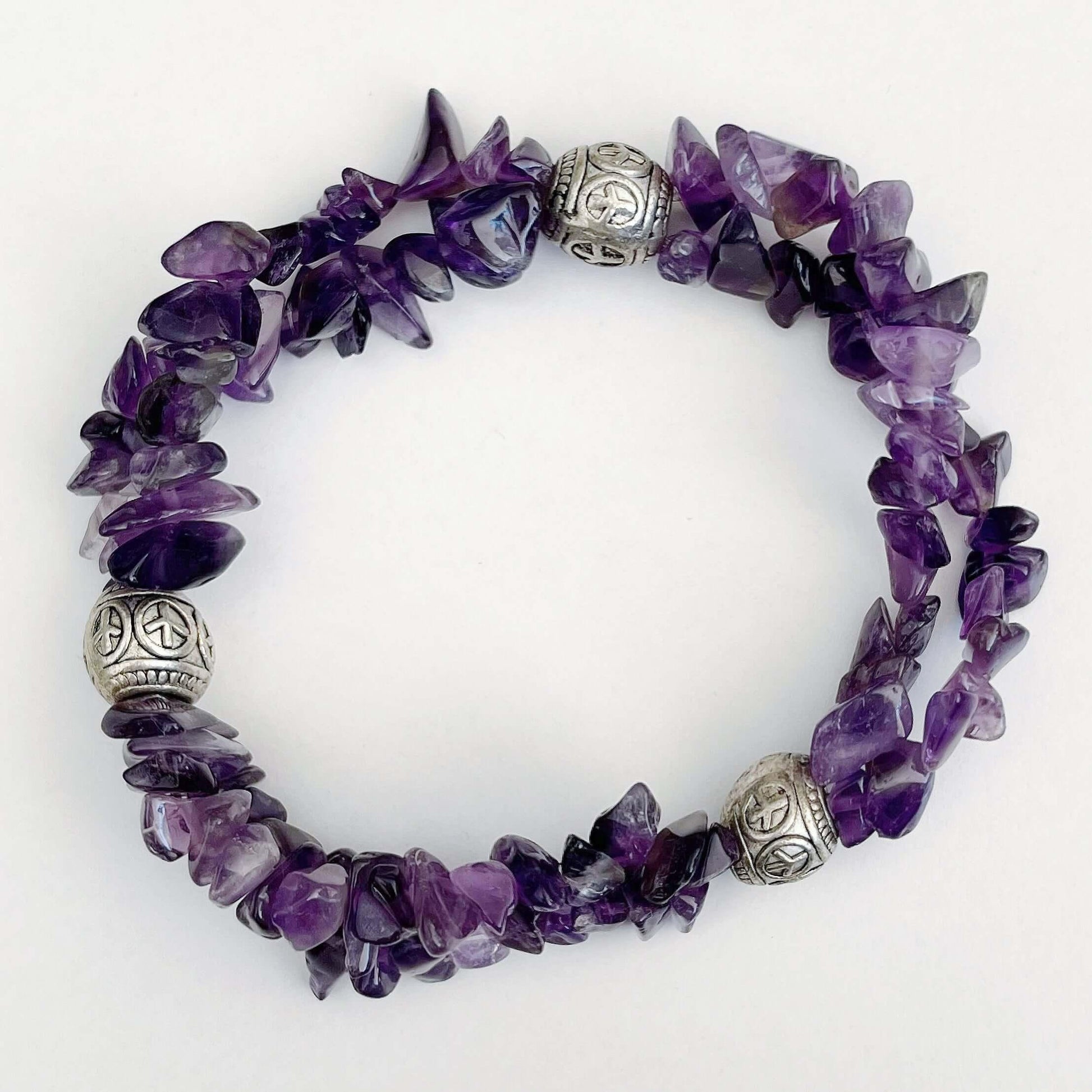 Amethyst Double-Strand Bracelet - Forest Life