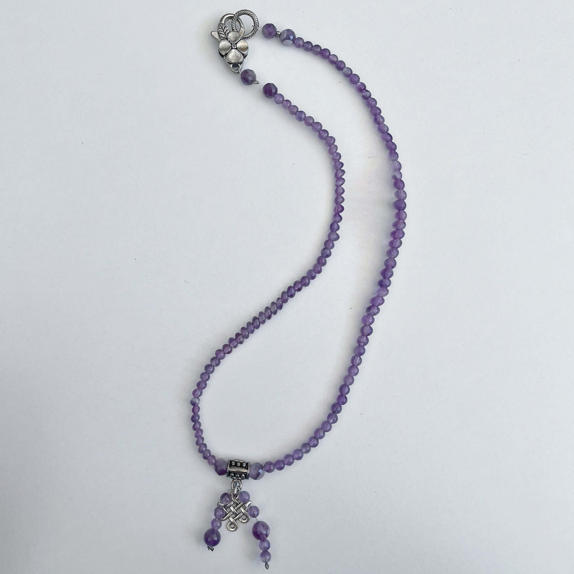 Amethyst & Celtic Knot Beaded Necklace - Forest Life