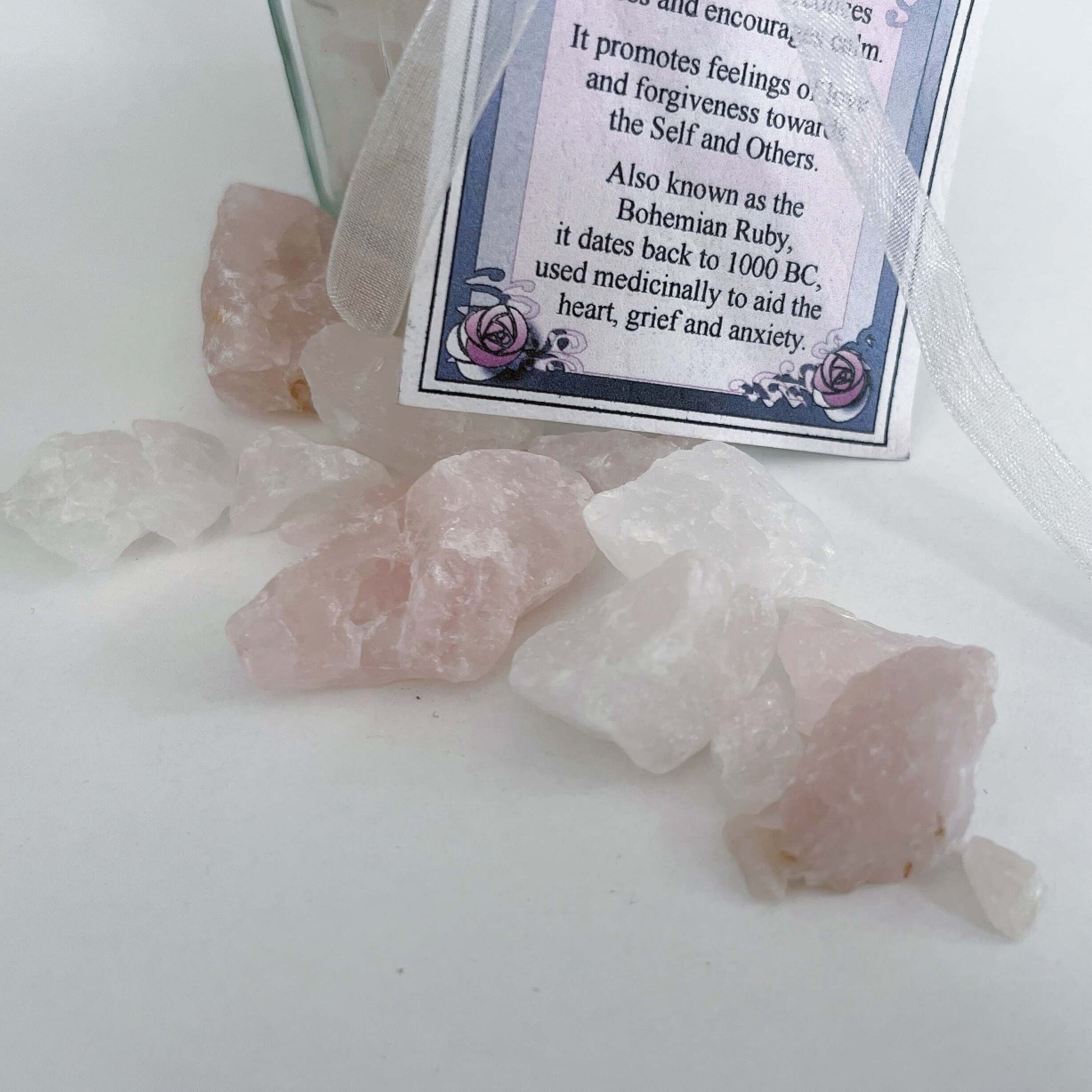 View of stones outside the bottle