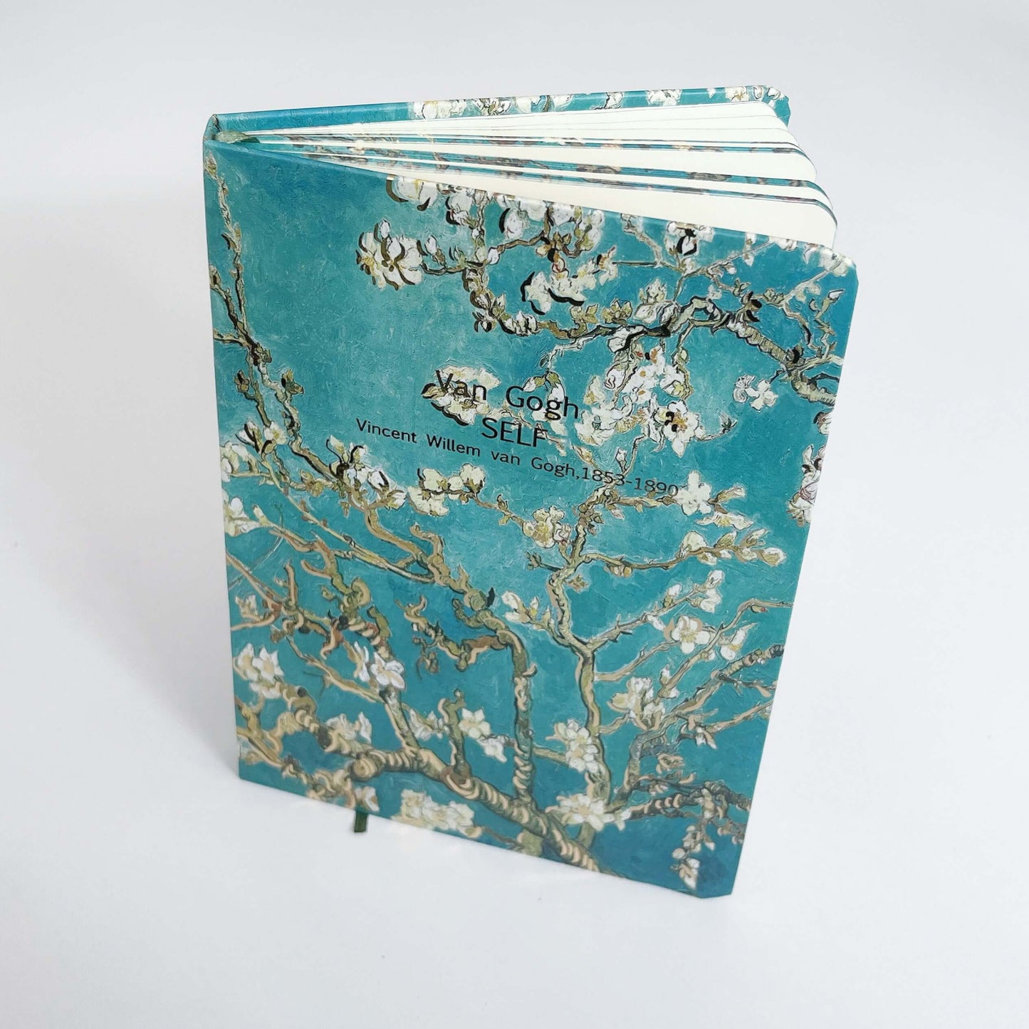 View of journal standing up.
